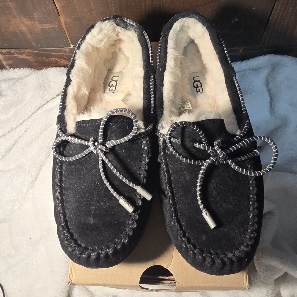 UGG Black Moccasin Slippers
